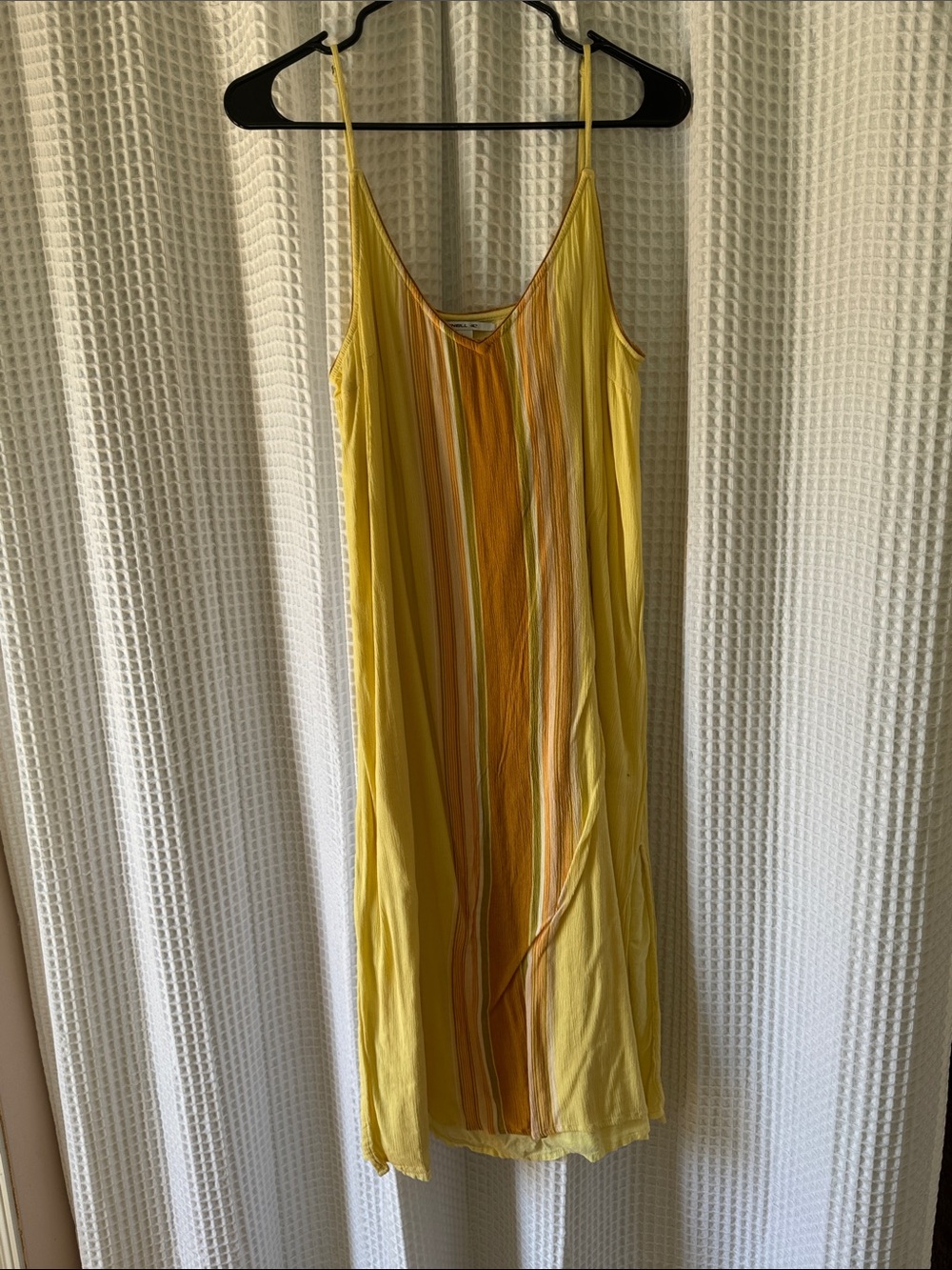 O’Neill Gauzy Yellow Striped Slip Dress